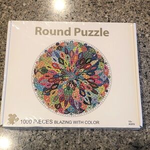 Round Puzzle - 1,000 Pieces Colorful Mandala Design NIP